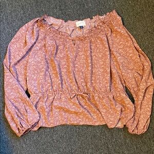 Universal Thread Floral Blouse in Pink